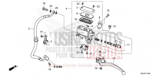 REAR BRAKE MASTER CYLINDER NSS750M de 2021